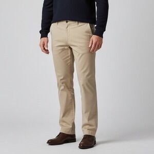 NWT Wrangler Mens 48/30 Beige Comfort Flex WaistBand Straight Leg Casual Pants